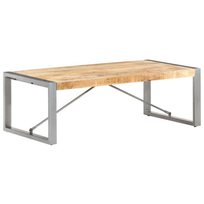 Tavolino da Salotto 120x60x40 cm in Legno di Mango Grezzo