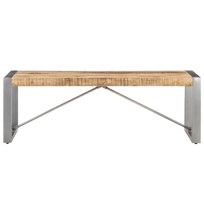 Tavolino da Salotto 120x60x40 cm in Legno di Mango Grezzo