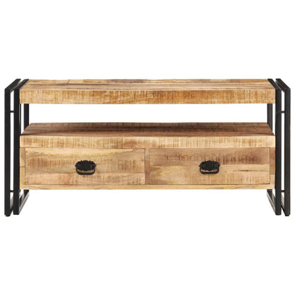 Tavolino da Salotto 100x55x45 cm in Legno di Mango Grezzo