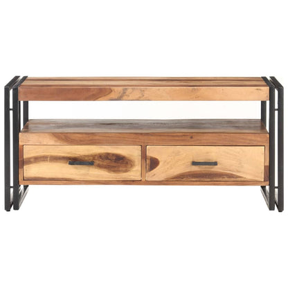 Tavolino da Salotto 100x55x45 cm in Legno Massello di Acacia