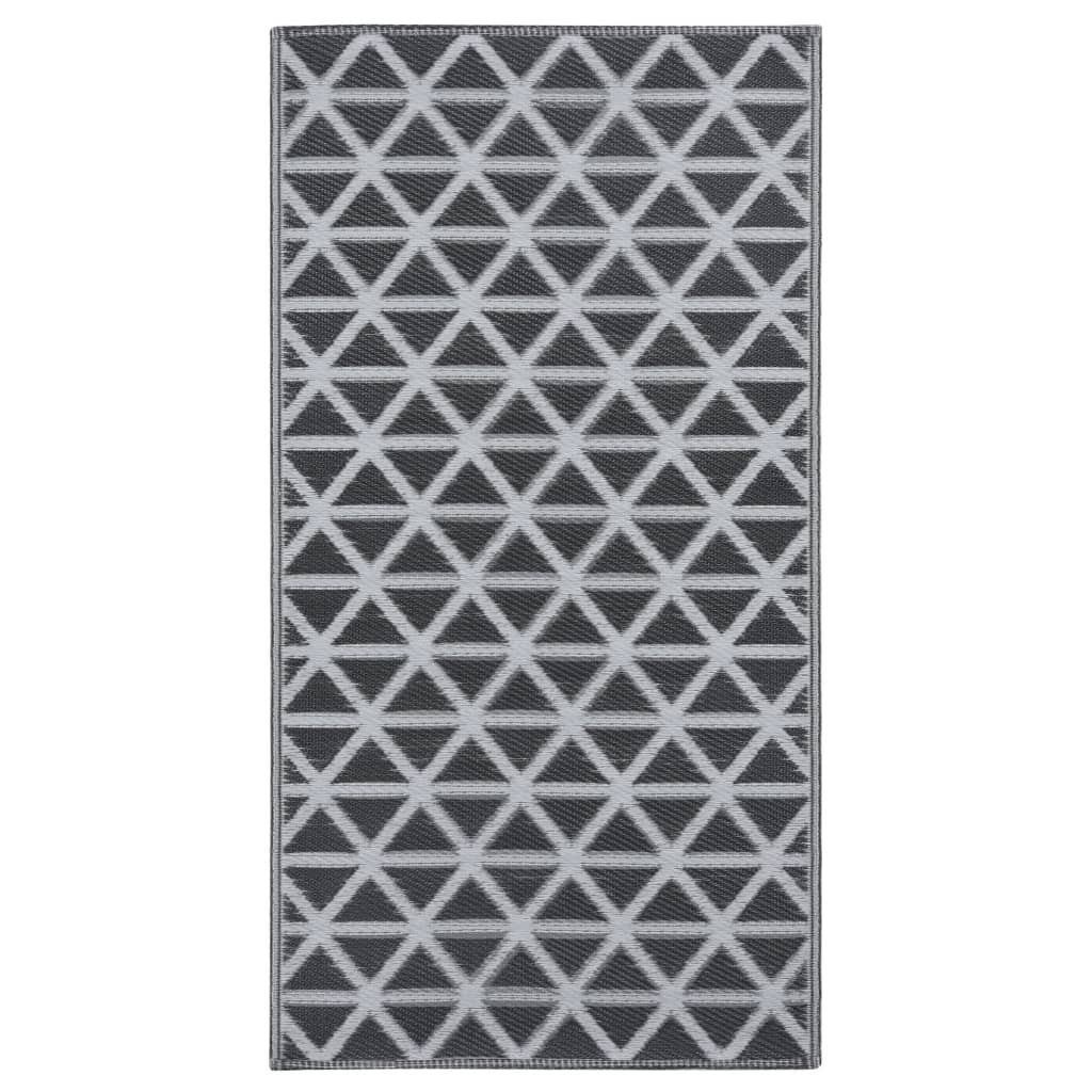 Tappeto da Esterni ARAKIL Nero 80x150 cm in PP