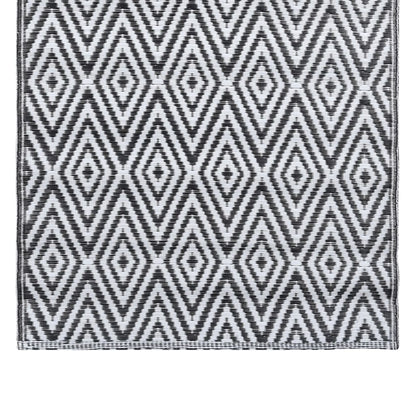 Tappeto da Esterni ARAKIL Bianco e Nero 120x180 cm in PP