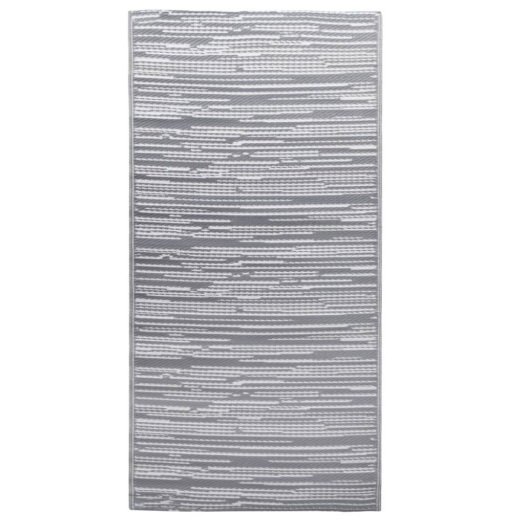 Tappeto da Esterni ARAKIL Grigio 80x150 cm in PP