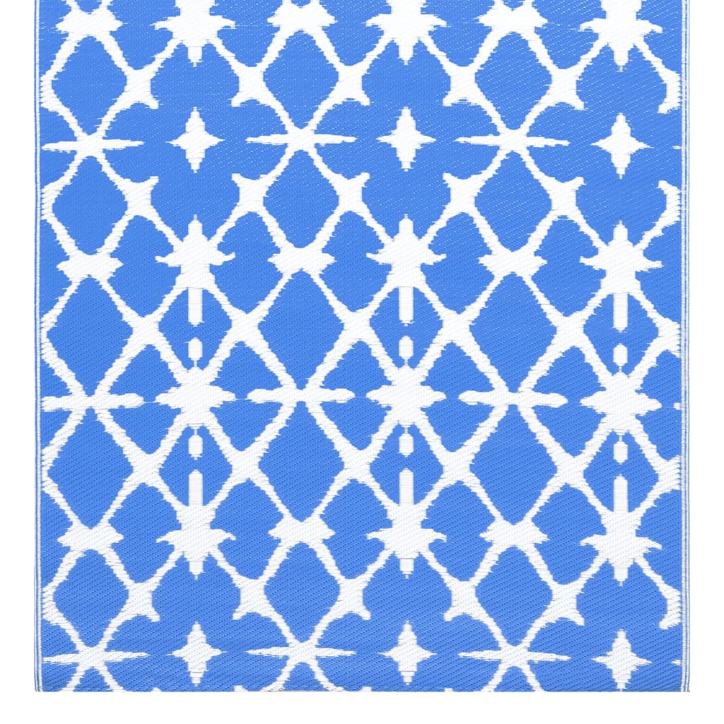 Tappeto da Esterni ARAKIL Blu e Bianco 120x180 cm in PP