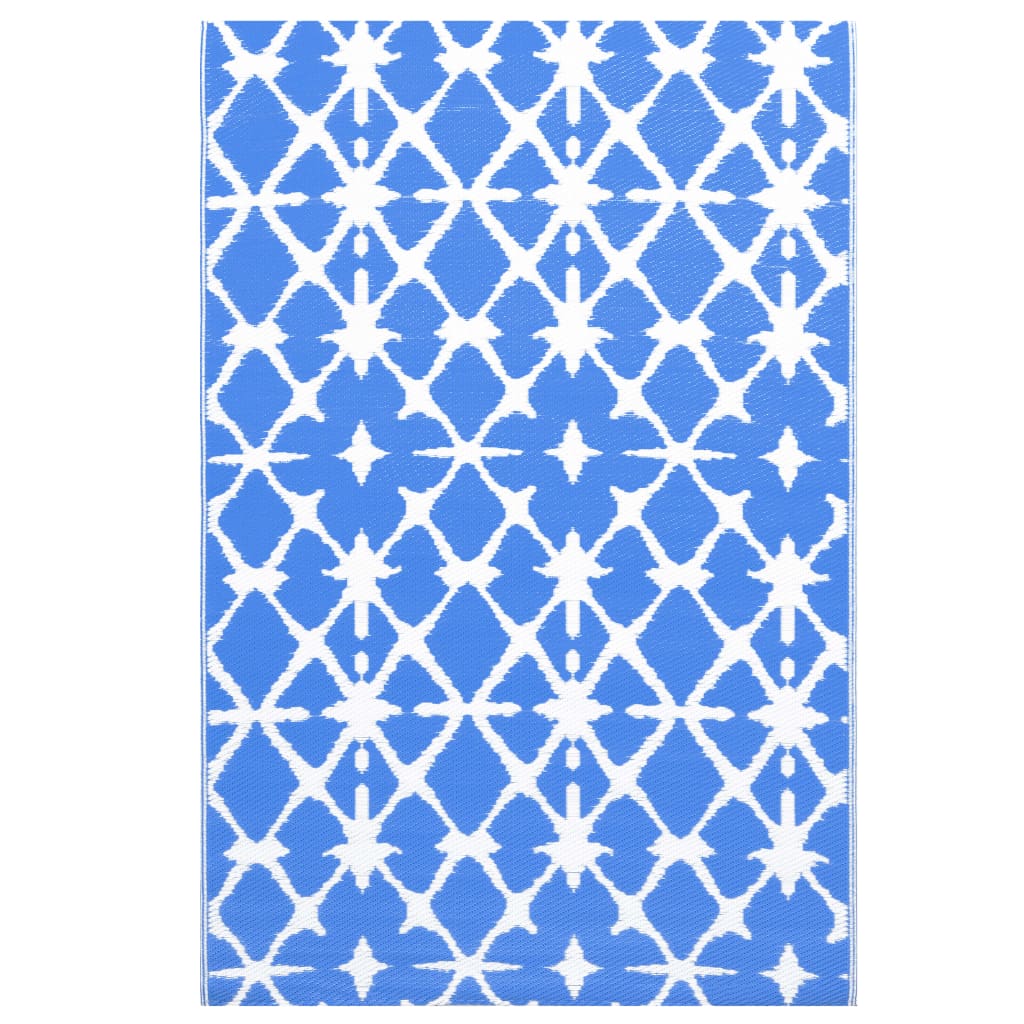 Tappeto da Esterni ARAKIL Blu e Bianco 160x230 cm in PP