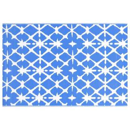 Tappeto da Esterni ARAKIL Blu e Bianco 160x230 cm in PP