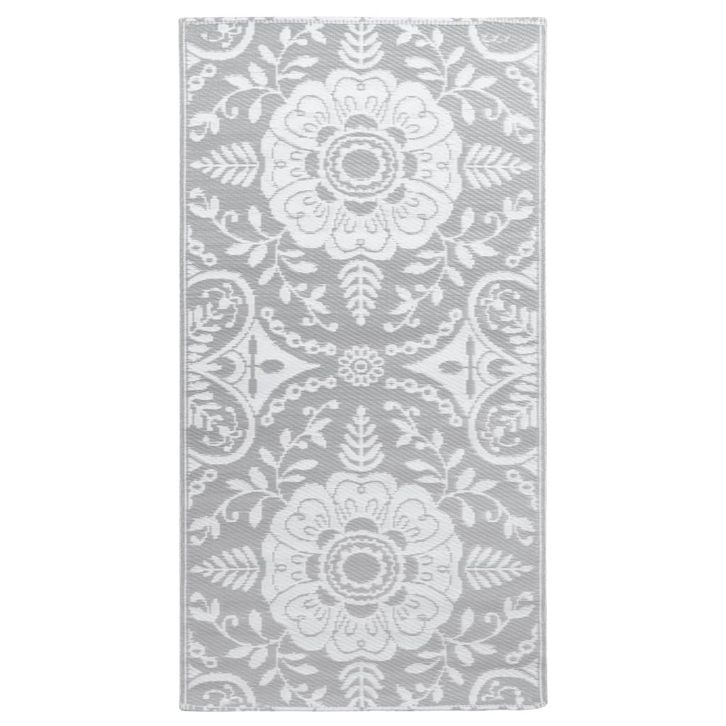 Tappeto da Esterni ARAKIL Grigio Chiaro 80x150 cm in PP