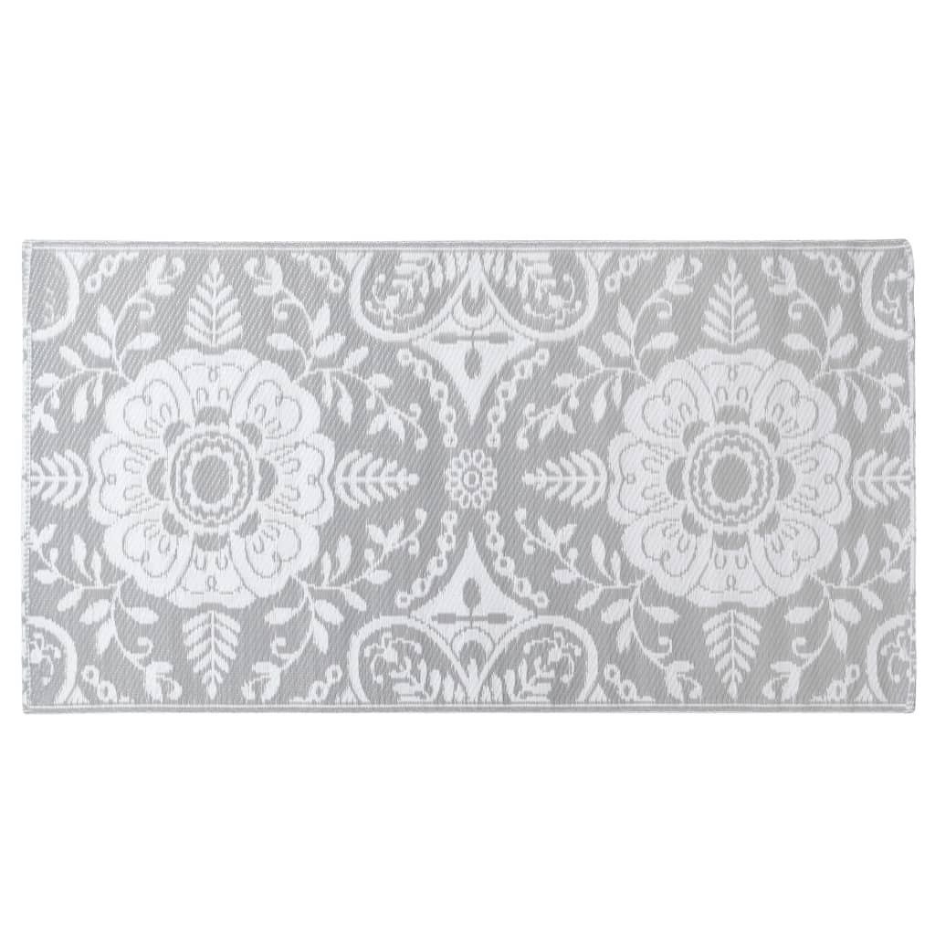 Tappeto da Esterni ARAKIL Grigio Chiaro 80x150 cm in PP