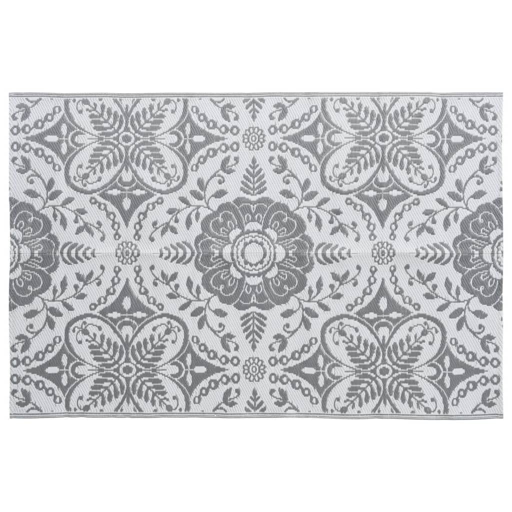 Tappeto da Esterni ARAKIL Grigio Chiaro 120x180 cm in PP
