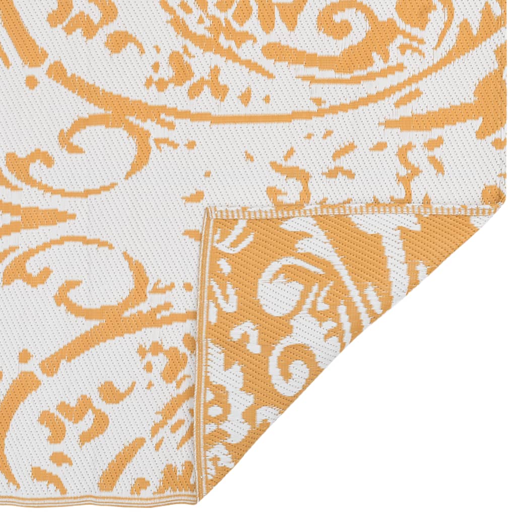 Tappeto da Esterni ARAKIL Arancione e Bianco 190x290 cm in PP