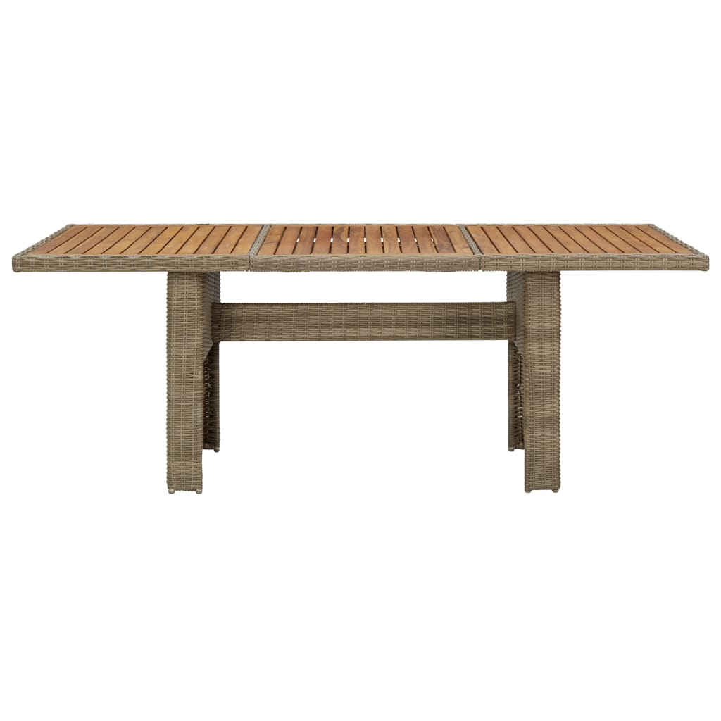 Tavolo da Giardino Marrone 200x100x74 cm in Polyrattan