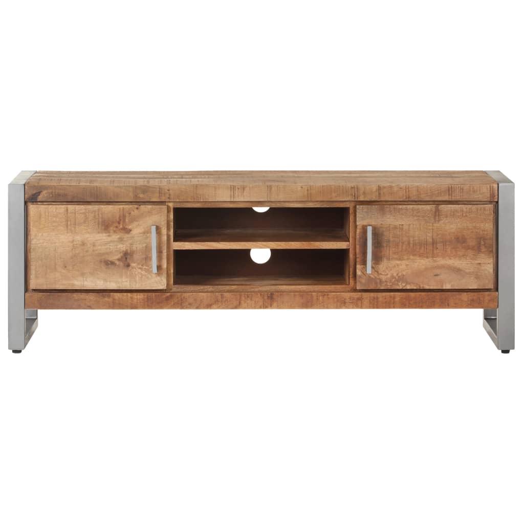 Mobile Porta TV 120x30x40 cm in Legno di Mango Grezzo