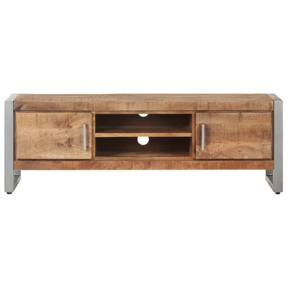 Mobile Porta TV 120x30x40 cm in Legno di Mango Grezzo