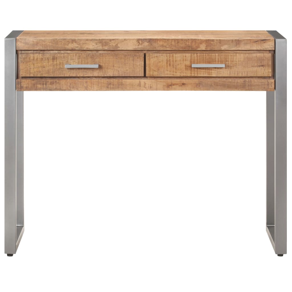 Tavolo Consolle 95x35x75 cm in Legno Massello di Mango