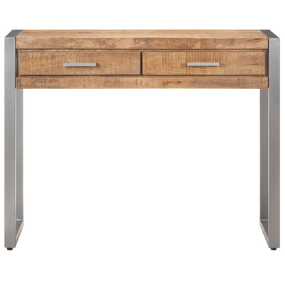 Tavolo Consolle 95x35x75 cm in Legno Massello di Mango