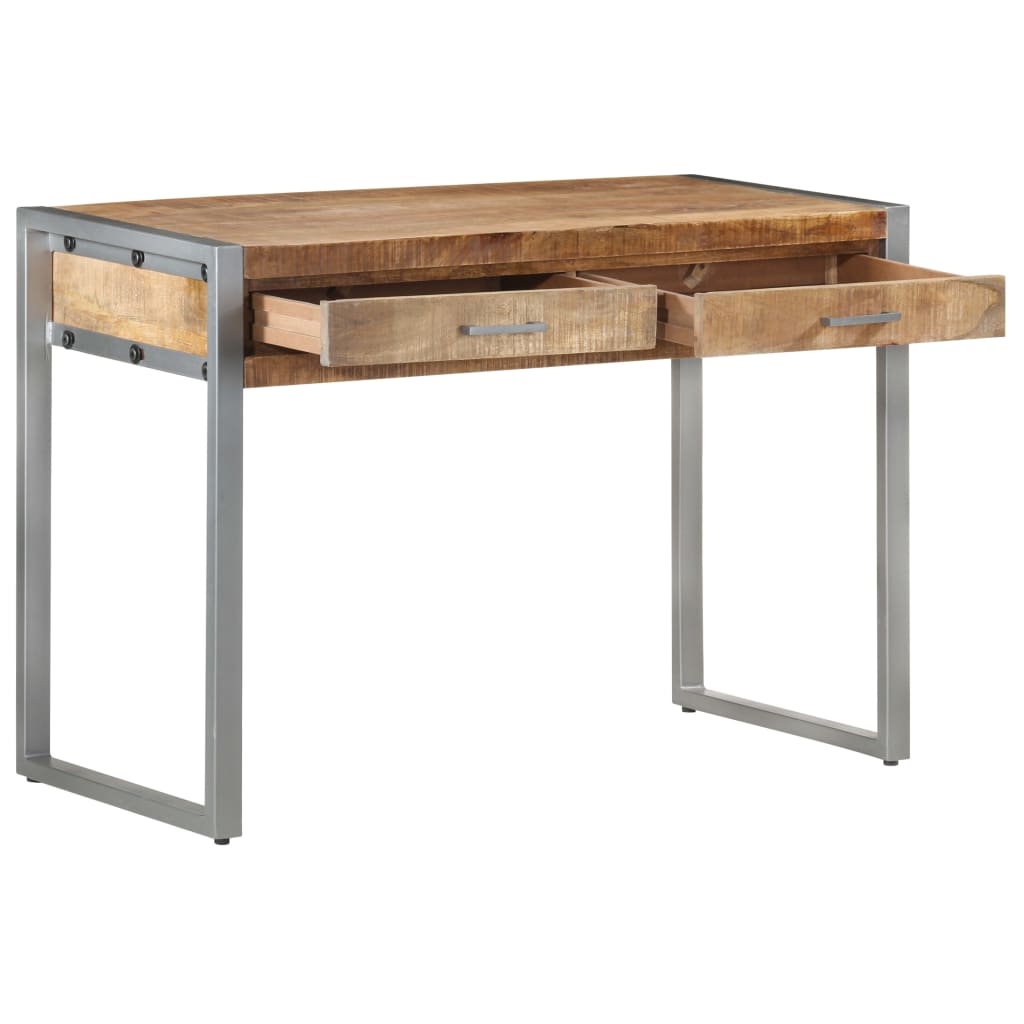 Scrivania 108x50x75 cm in Legno di Mango Grezzo