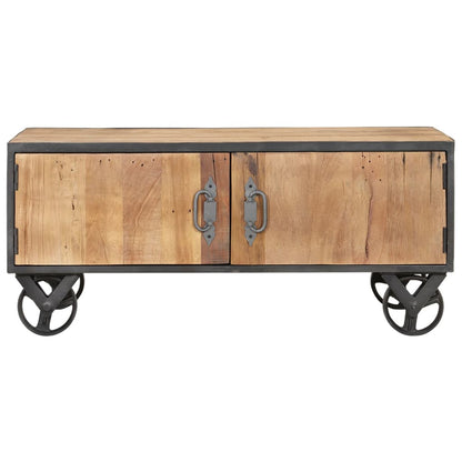 Tavolino da Salotto 90x50x39 cm in Legno Massello di Recupero
