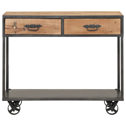 Tavolo Consolle 90x35x74cm in Legno Massello di Recupero