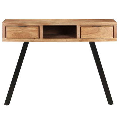 Scrivania 107x45x79 cm Legno Massello d'Acacia con Spigoli Vivi