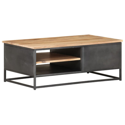 Tavolino da Salotto 90x50x35 cm in Massello di Acacia