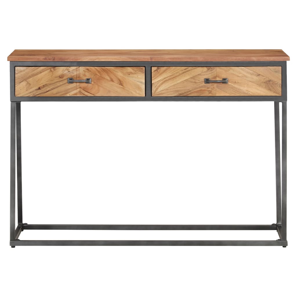 Tavolo Consolle 110x35x75 cm in Legno Massello di Acacia