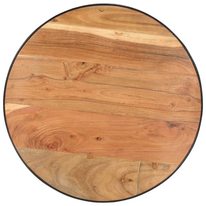 Tavolino da Salotto Nero 68x68x36 cm in Massello di Acacia