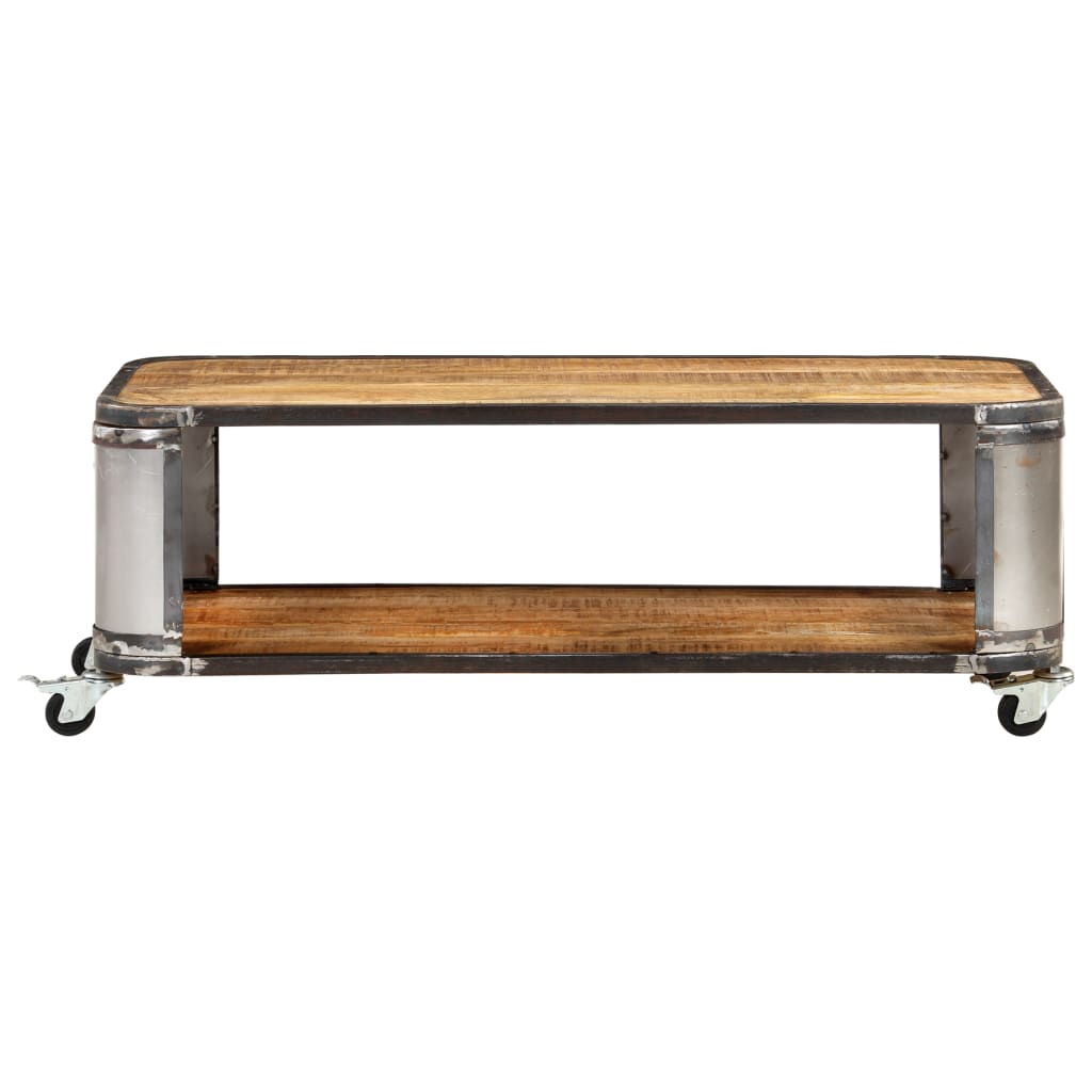 Tavolino da Salotto 100x50x35 cm in Legno Massello di Mango