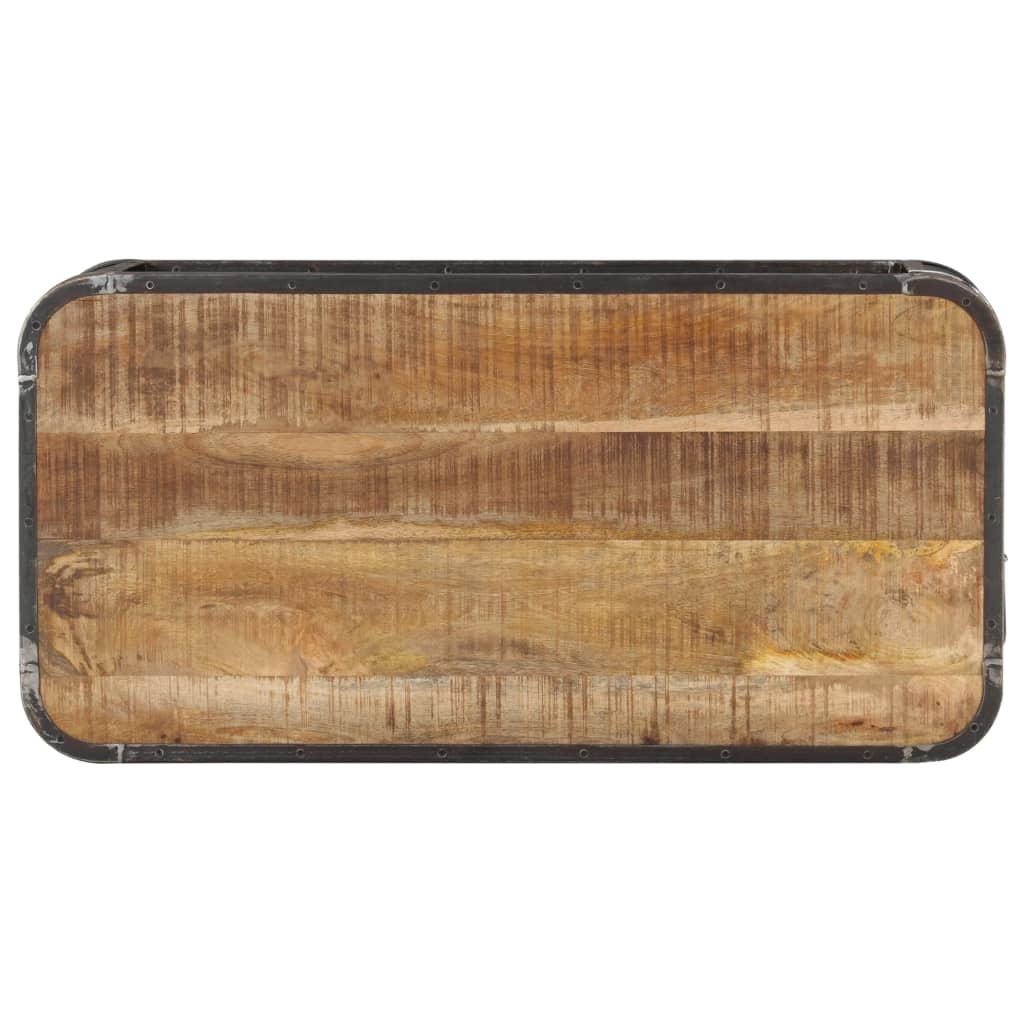 Tavolino da Salotto 100x50x35 cm in Legno Massello di Mango