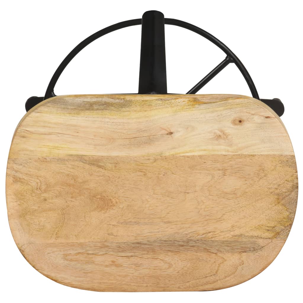 Sgabelli da Bar 2 pz 52 cm in Legno Massello di Mango