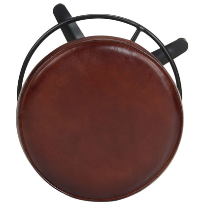 Sgabelli da Bar 2 pz 52 cm in Vera Pelle
