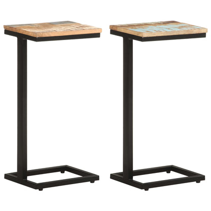 Tavolini Laterali 2 pz 31,5x24,5x64,5 cm Massello di Recupero