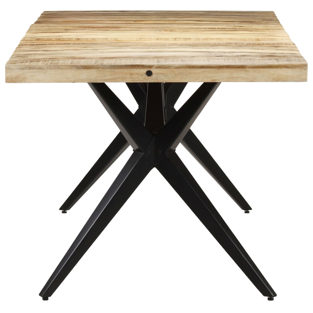 Tavolo da Pranzo 160x80x76 cm in Legno Massello di Mango Grezzo