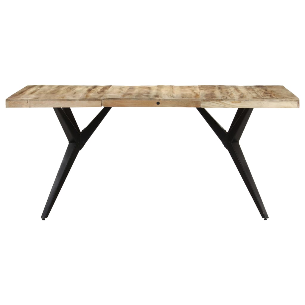 Tavolo da Pranzo 160x80x76 cm in Legno Massello di Mango Grezzo