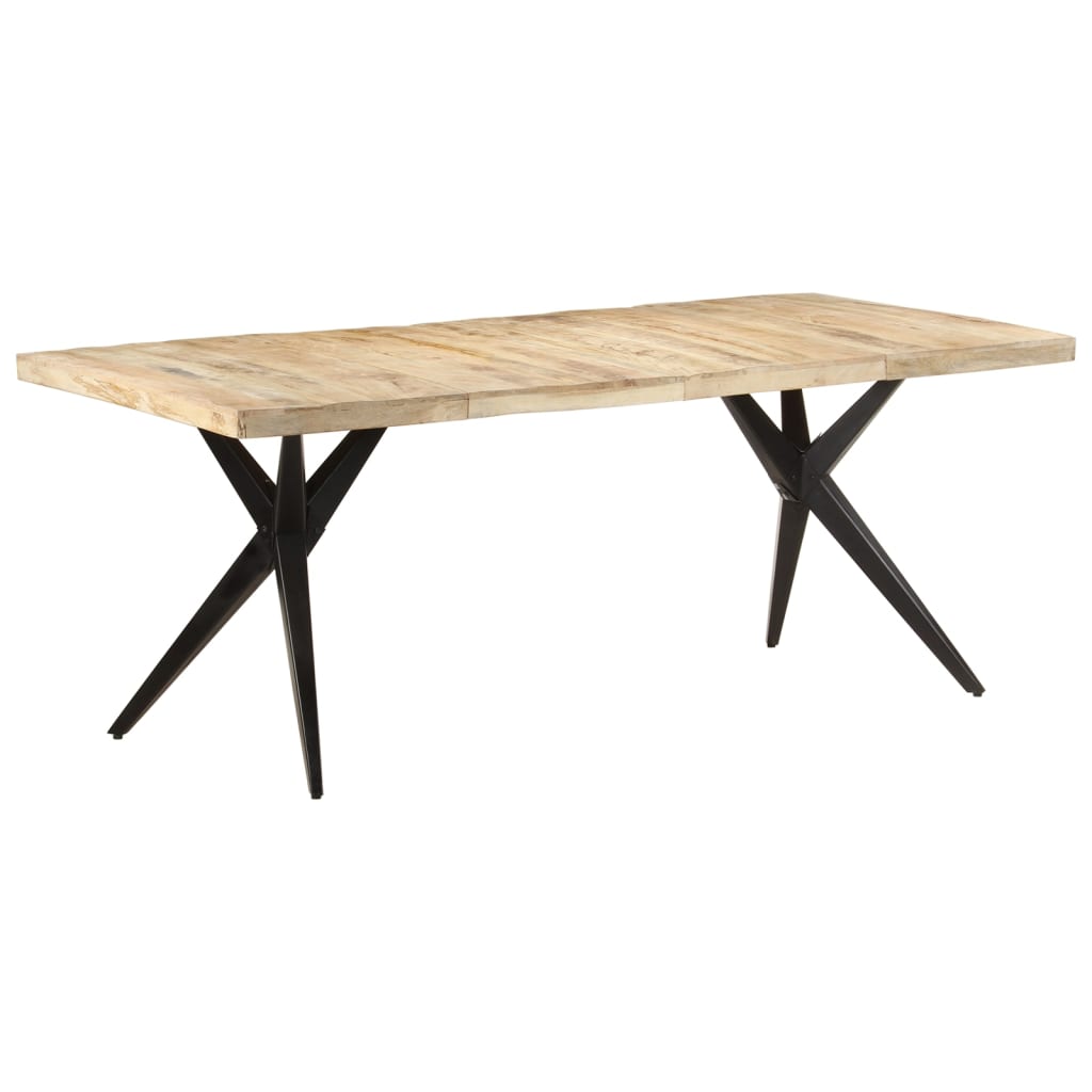 Tavolo da Pranzo 200x90x76 cm in Legno di Mango Grezzo