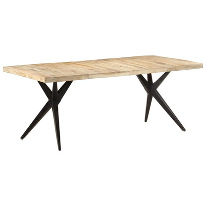 Tavolo da Pranzo 200x90x76 cm in Legno di Mango Grezzo