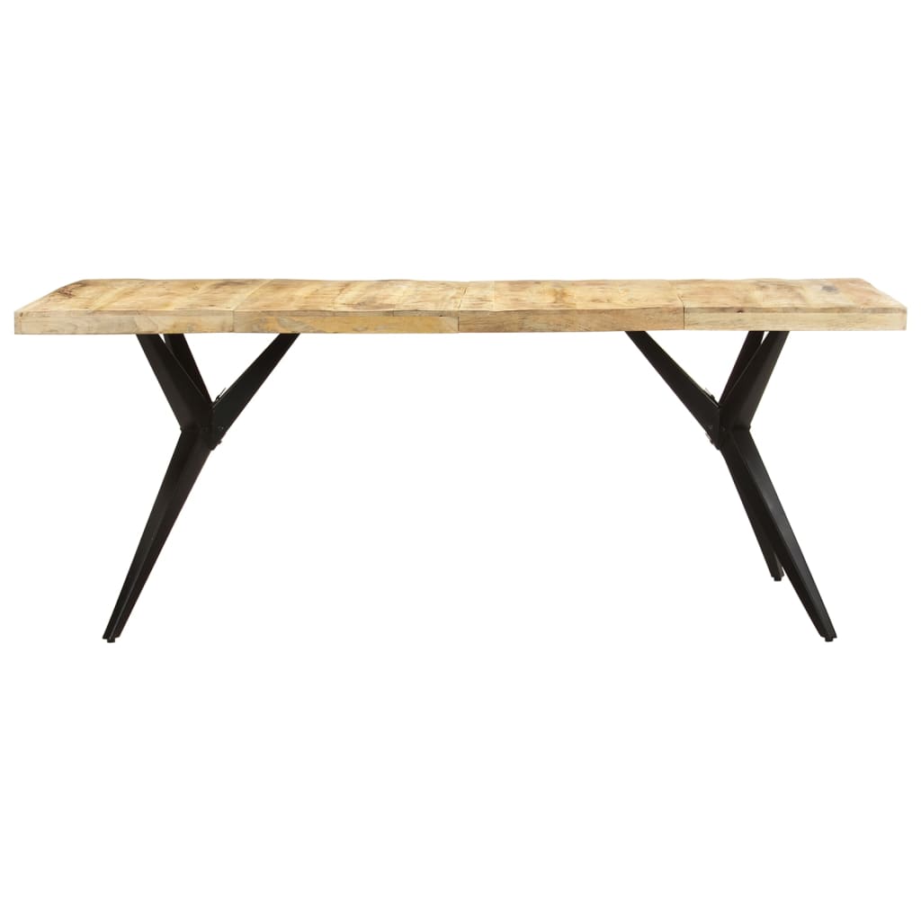 Tavolo da Pranzo 200x90x76 cm in Legno di Mango Grezzo