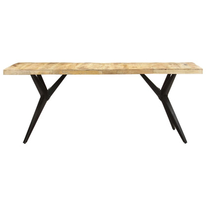 Tavolo da Pranzo 200x90x76 cm in Legno di Mango Grezzo