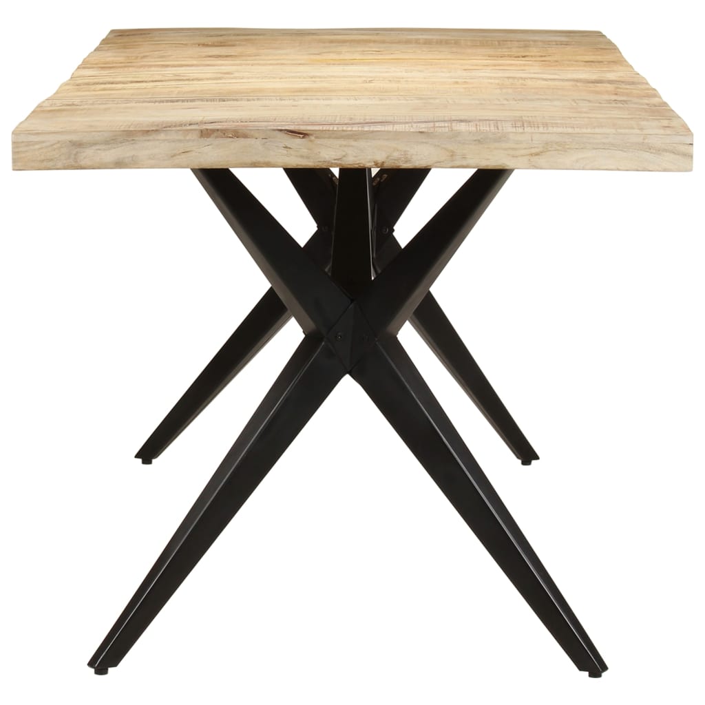 Tavolo da Pranzo 200x90x76 cm in Legno di Mango Grezzo