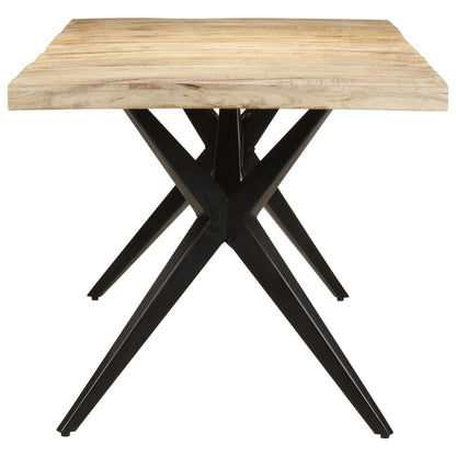 Tavolo da Pranzo 200x90x76 cm in Legno di Mango Grezzo
