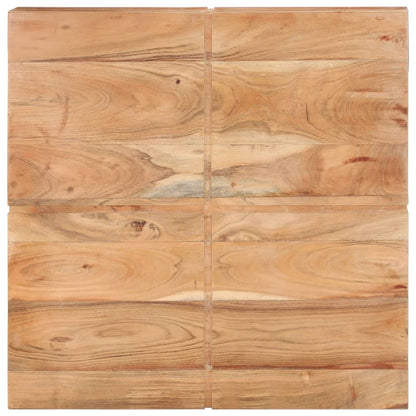 Tavolino da Salotto 80x80x28 cm in Legno Massello di Acacia