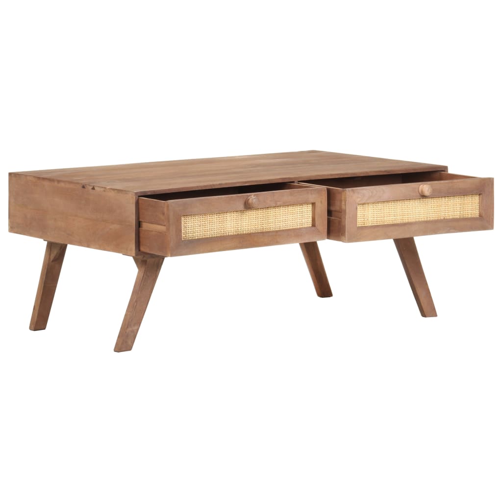 Tavolino da Salotto 100x60x40cm in Legno Massello di Mango