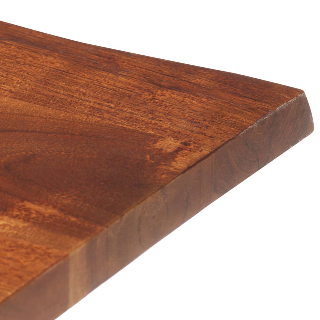 Tavolino da Salotto con Bordi Vivi 60x60x40 cm Massello Acacia