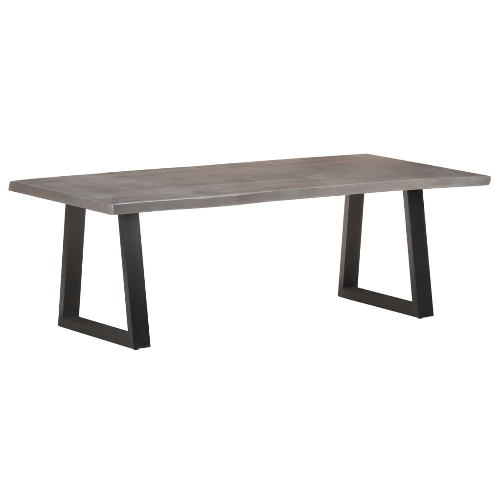 Tavolino da Salotto con Bordi Vivi 115x60x40 cm Massello Acacia
