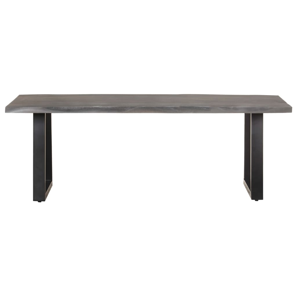 Tavolino da Salotto con Bordi Vivi 115x60x40 cm Massello Acacia