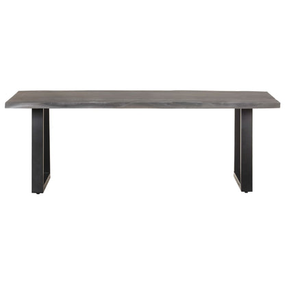 Tavolino da Salotto con Bordi Vivi 115x60x40 cm Massello Acacia