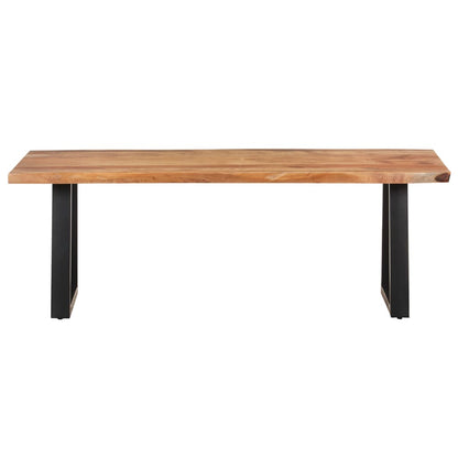Tavolino da Salotto con Bordi Vivi 115x60x40 cm Massello Acacia