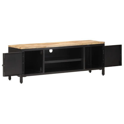 Mobile Porta TV 120x30x40 cm in Legno Massello di Mango Grezzo
