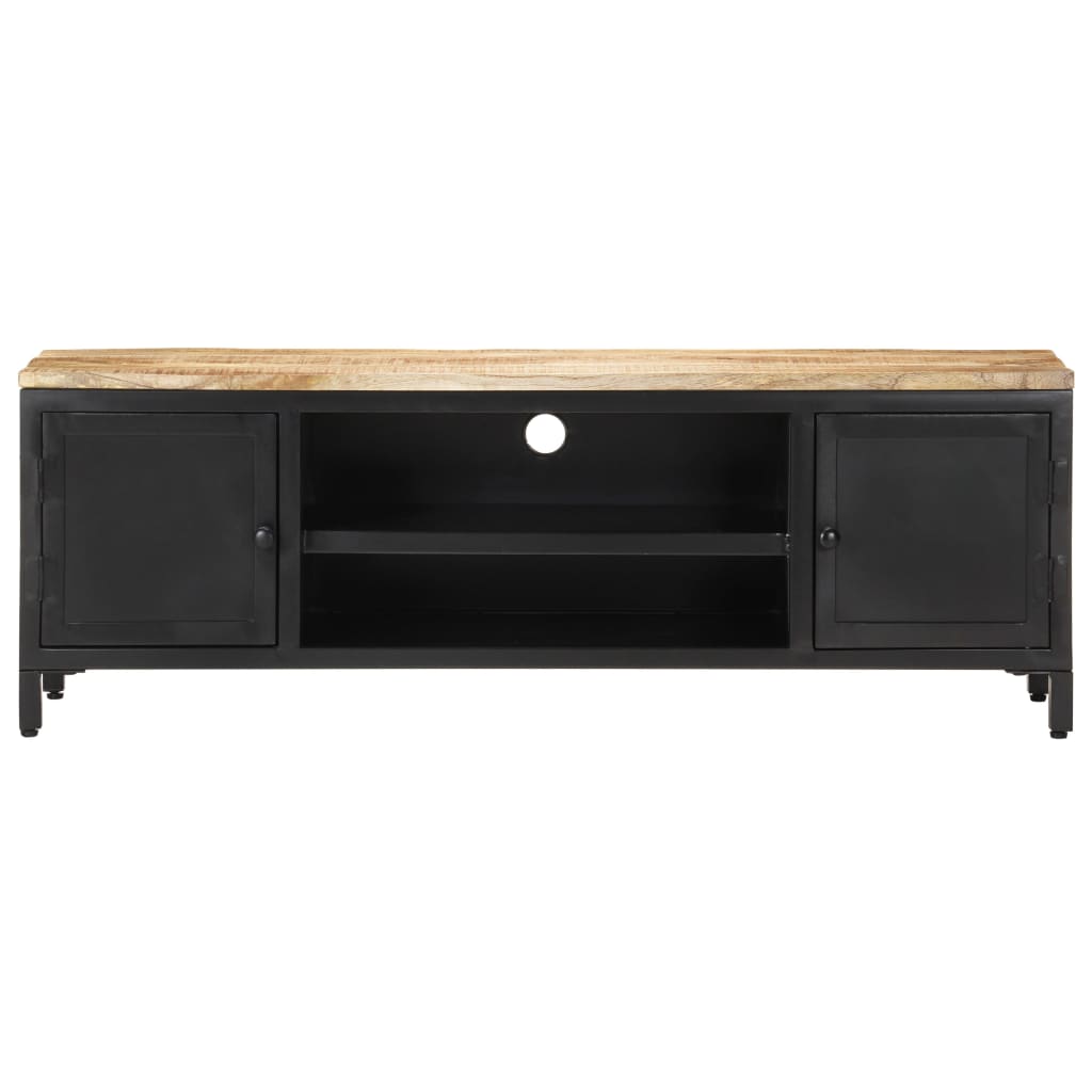 Mobile Porta TV 120x30x40 cm in Legno Massello di Mango Grezzo