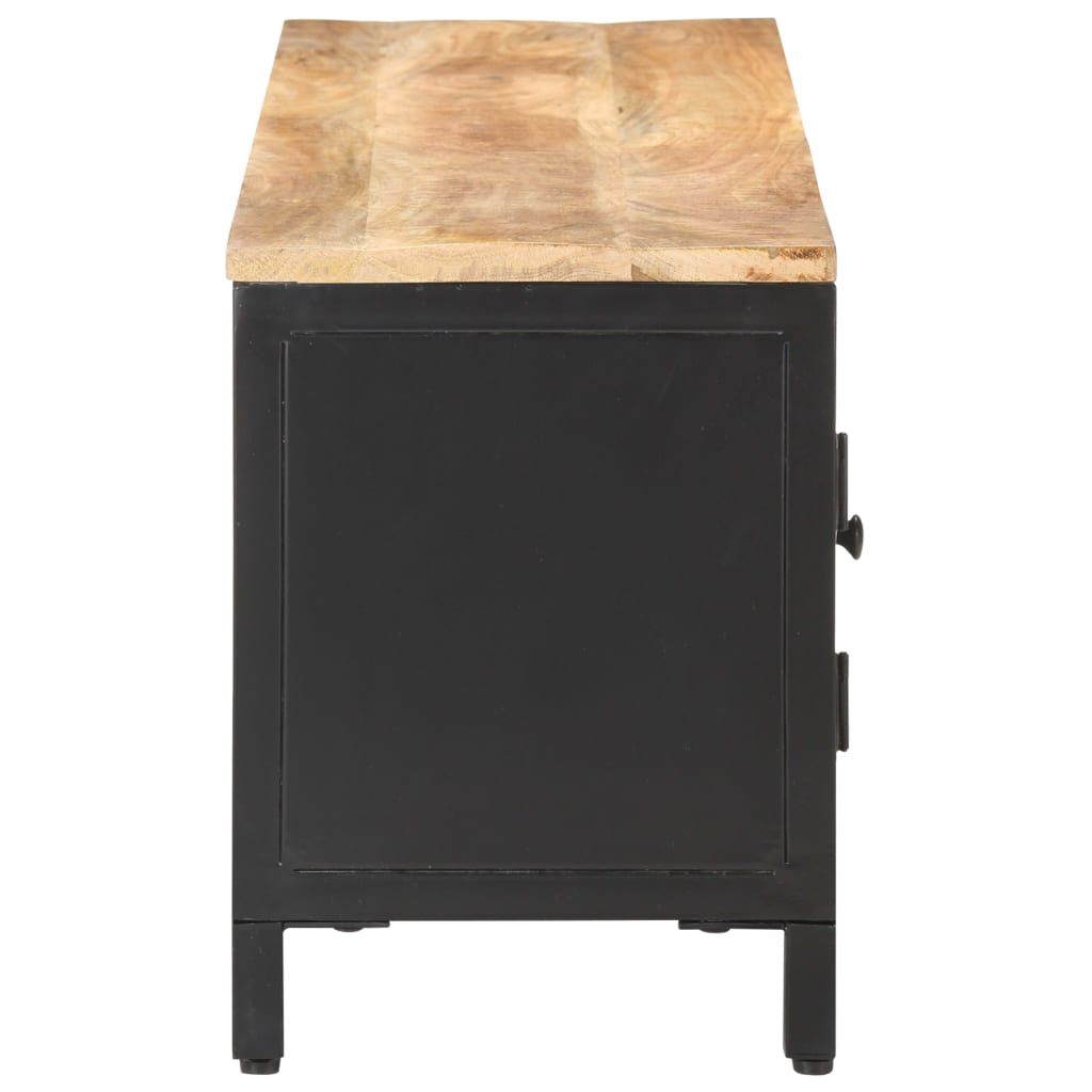 Mobile Porta TV 120x30x40 cm in Legno Massello di Mango Grezzo