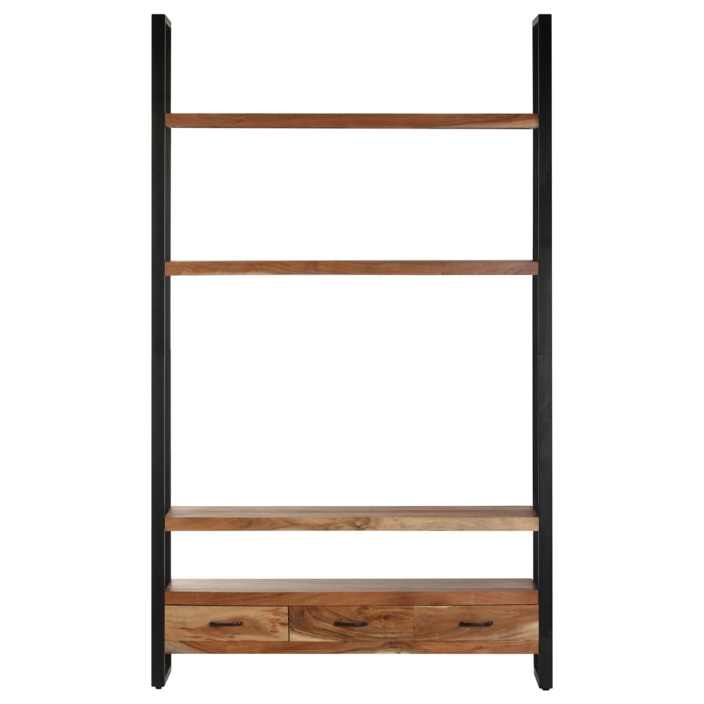 Libreria 118x30x200 cm in Legno Massello di Acacia